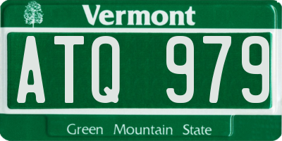 VT license plate ATQ979