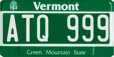 VT license plate ATQ999