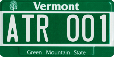 VT license plate ATR001