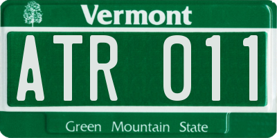 VT license plate ATR011