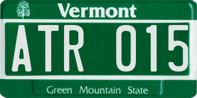 VT license plate ATR015