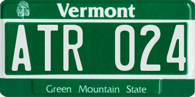 VT license plate ATR024
