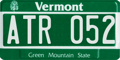 VT license plate ATR052