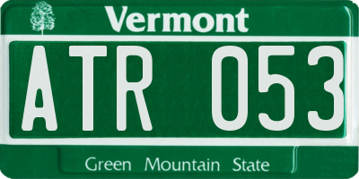 VT license plate ATR053