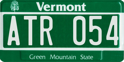 VT license plate ATR054