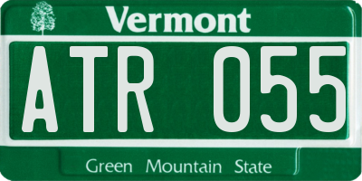 VT license plate ATR055