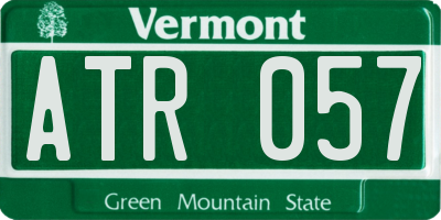VT license plate ATR057