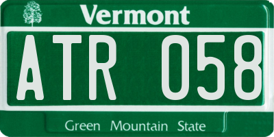 VT license plate ATR058
