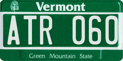 VT license plate ATR060