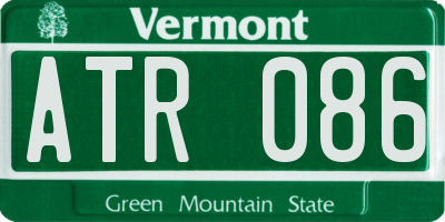VT license plate ATR086