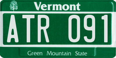 VT license plate ATR091