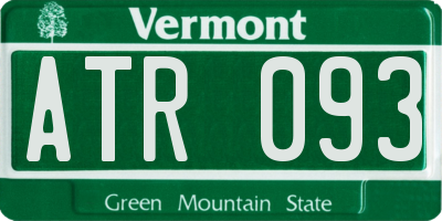 VT license plate ATR093