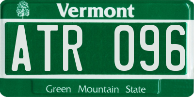 VT license plate ATR096