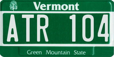 VT license plate ATR104