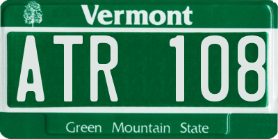 VT license plate ATR108