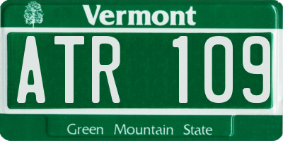 VT license plate ATR109