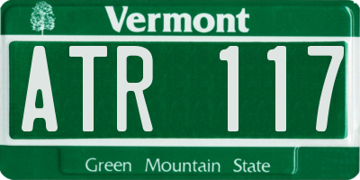 VT license plate ATR117