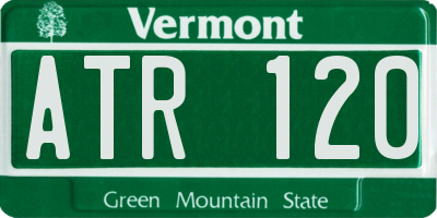 VT license plate ATR120