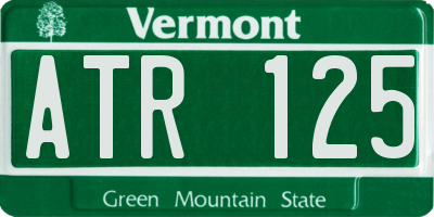 VT license plate ATR125