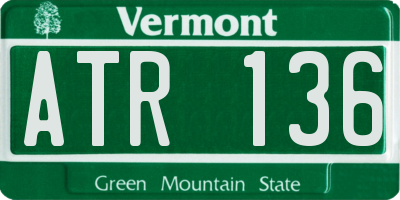 VT license plate ATR136