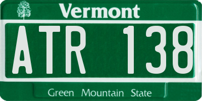 VT license plate ATR138
