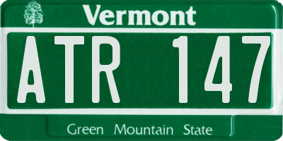VT license plate ATR147