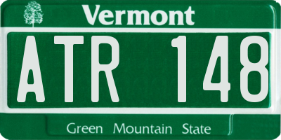 VT license plate ATR148