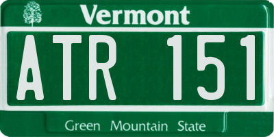 VT license plate ATR151
