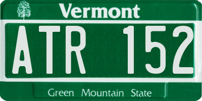 VT license plate ATR152