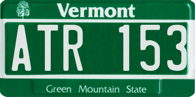 VT license plate ATR153
