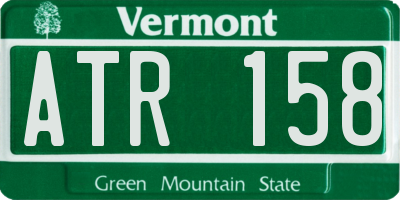 VT license plate ATR158