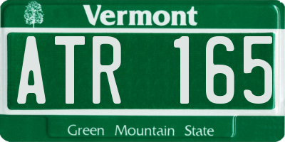 VT license plate ATR165