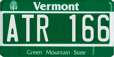 VT license plate ATR166