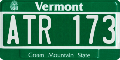 VT license plate ATR173