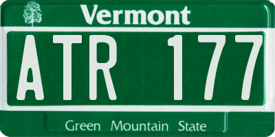 VT license plate ATR177