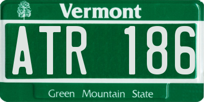 VT license plate ATR186