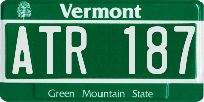 VT license plate ATR187
