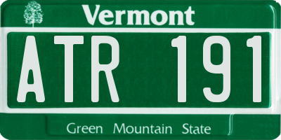VT license plate ATR191