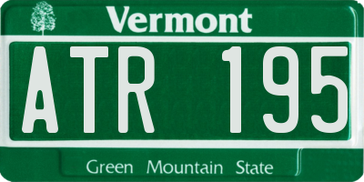 VT license plate ATR195