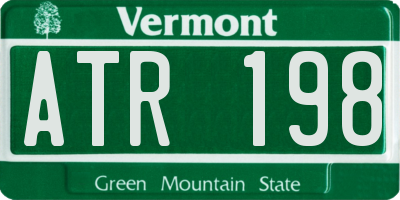 VT license plate ATR198