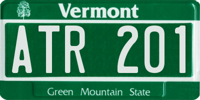 VT license plate ATR201