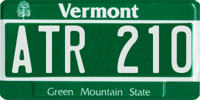 VT license plate ATR210
