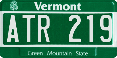 VT license plate ATR219