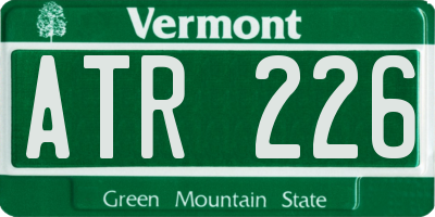 VT license plate ATR226