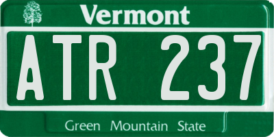 VT license plate ATR237