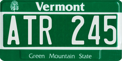 VT license plate ATR245