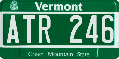 VT license plate ATR246