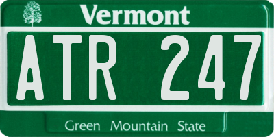 VT license plate ATR247