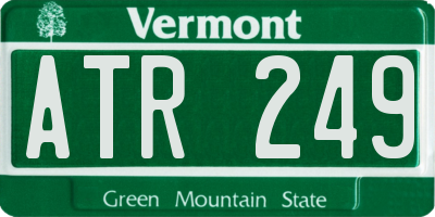 VT license plate ATR249