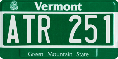 VT license plate ATR251
